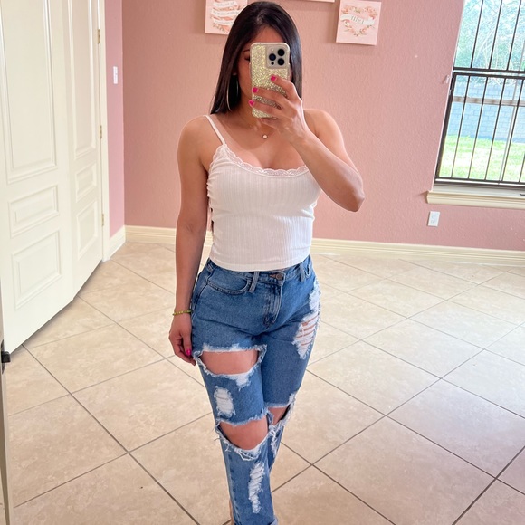 JORDY Crop Top- off white - Picture 2 of 2